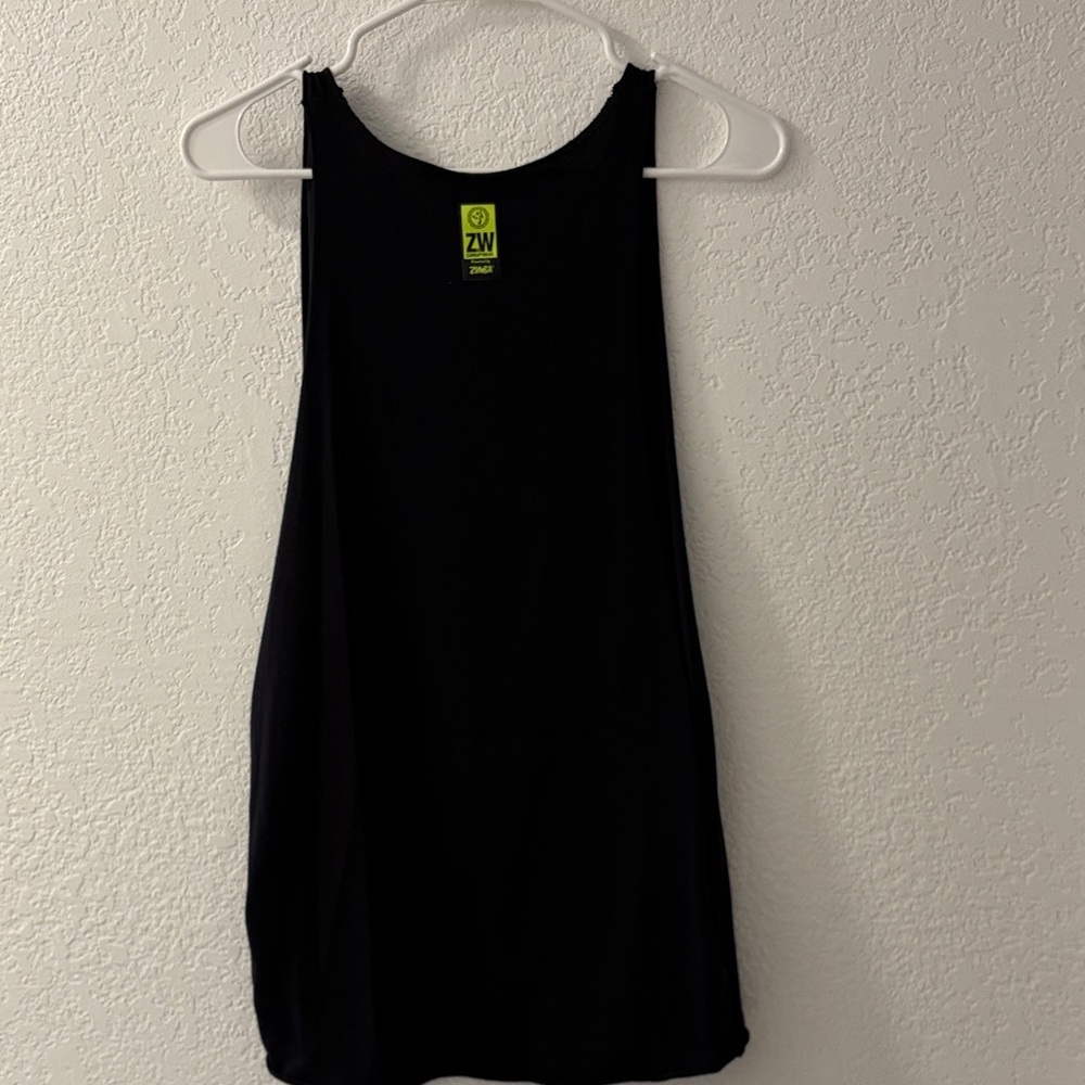 Zumba Fitness Black Tank with Red and White Text - Picture 3 of 5